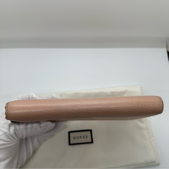 Gucci | Pink GG Marmont Calfskin Leather Zippy Continental Wallet W/ Box/Dustbag - Picture 5 of 12